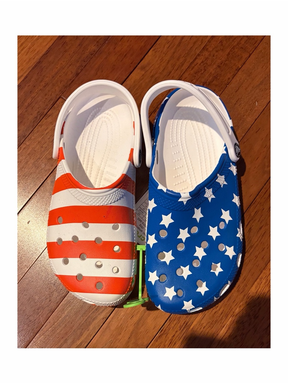 Men or Women Patriotic Star & Stripe Crocs Red, White & Blue - Picture 3 of 4